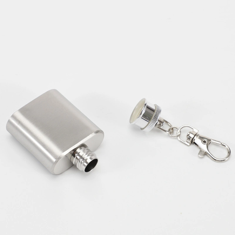 Personalized Stainless Steel Mini 1oz Keychain Hip Flask