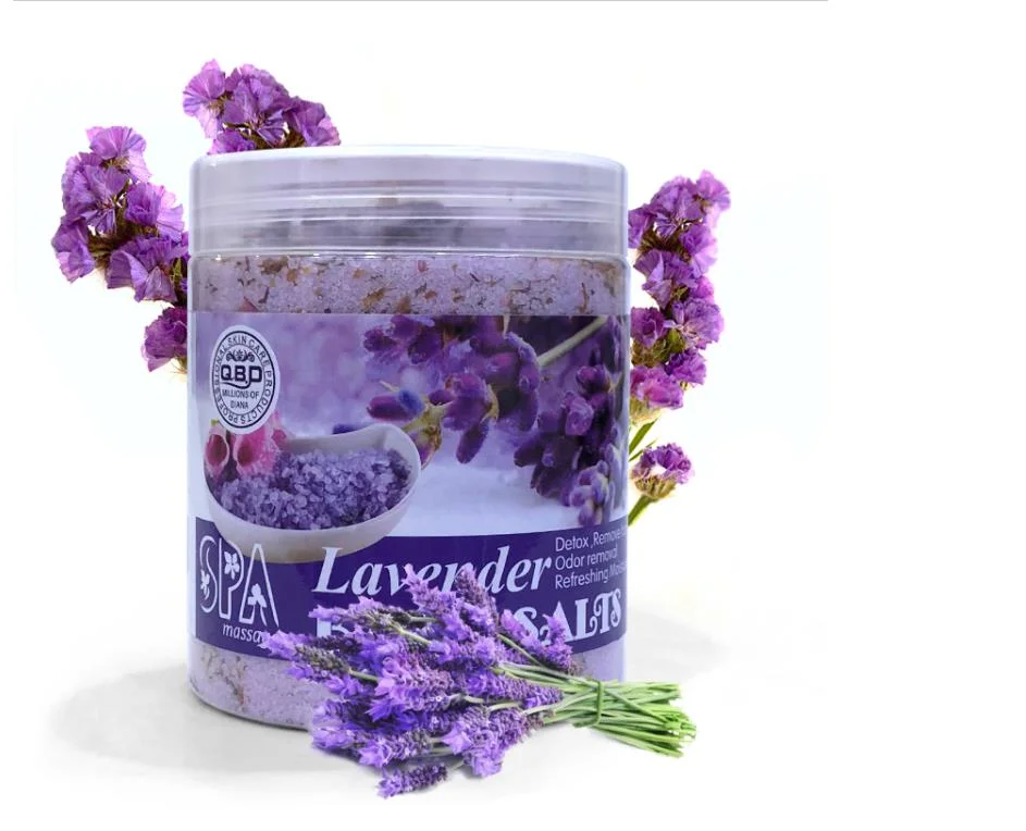 Low MOQ Peeling Lavendel SPA Meersalz Peeling Körperbad Salz Tiefenreinigung Aufhellung