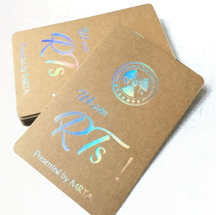 Rainbow Hot Stamping Papel Kraft de regalo las tarjetas de felicitación personalizada