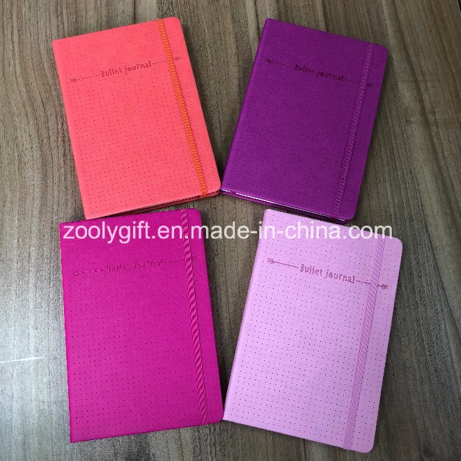 Embossed Logo A5 PU Leather Journal Planner Notebook