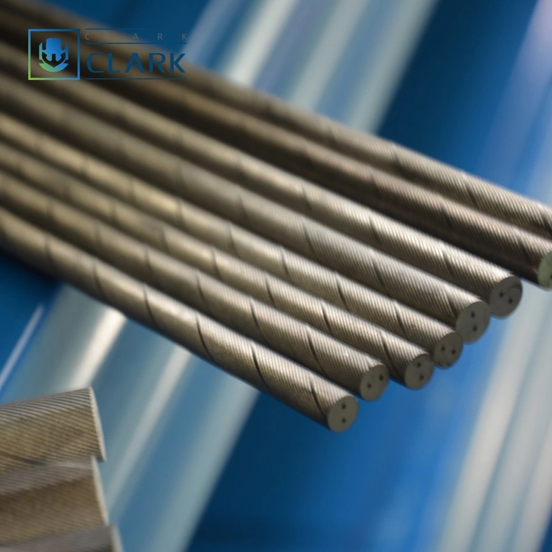 High Purity Solid Tungsten Rods with 2 Helical Holes