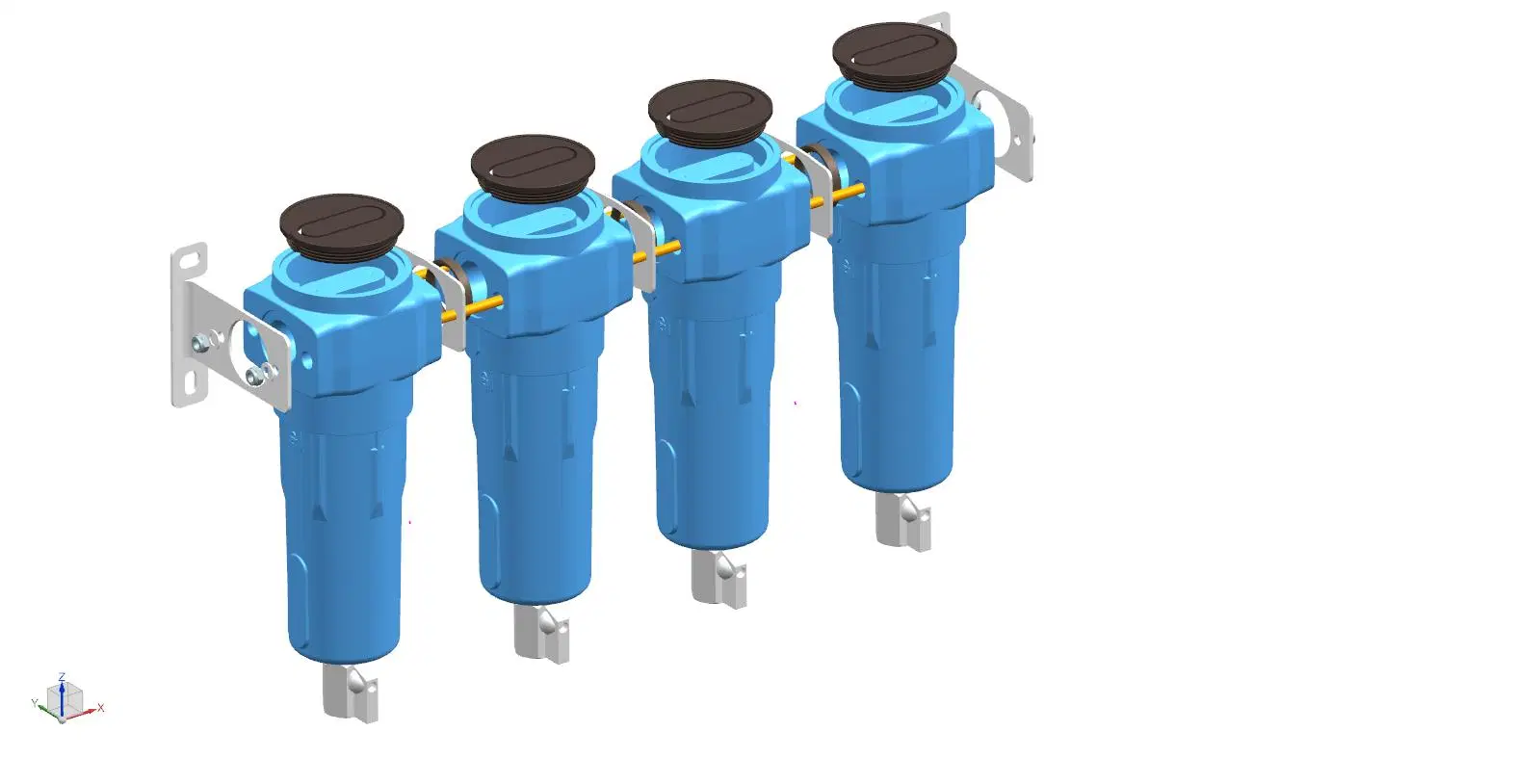 Yuka-Ghf Series Parallel Design Top Cover in PA + GF Material Compressed Air Filter