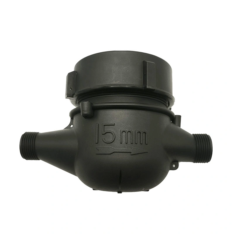 DN15 Nylon Black Color Mechanical Plastic Mechanical Water Meter