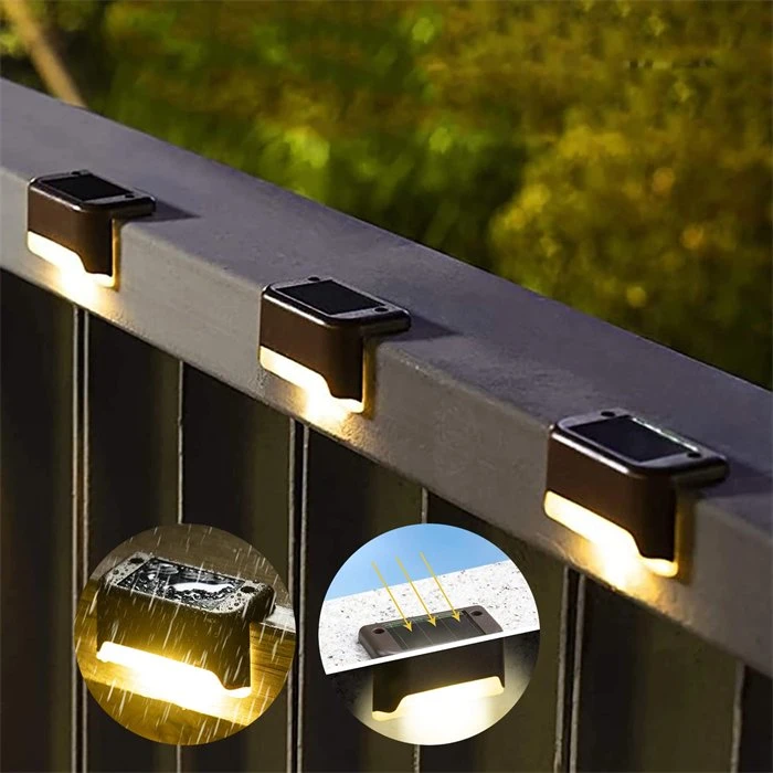 LED Solar Stair Lamp IP65 Outdoor Garden Pathway Yard Patio Stairs Steps Fence Lamps Solar Light