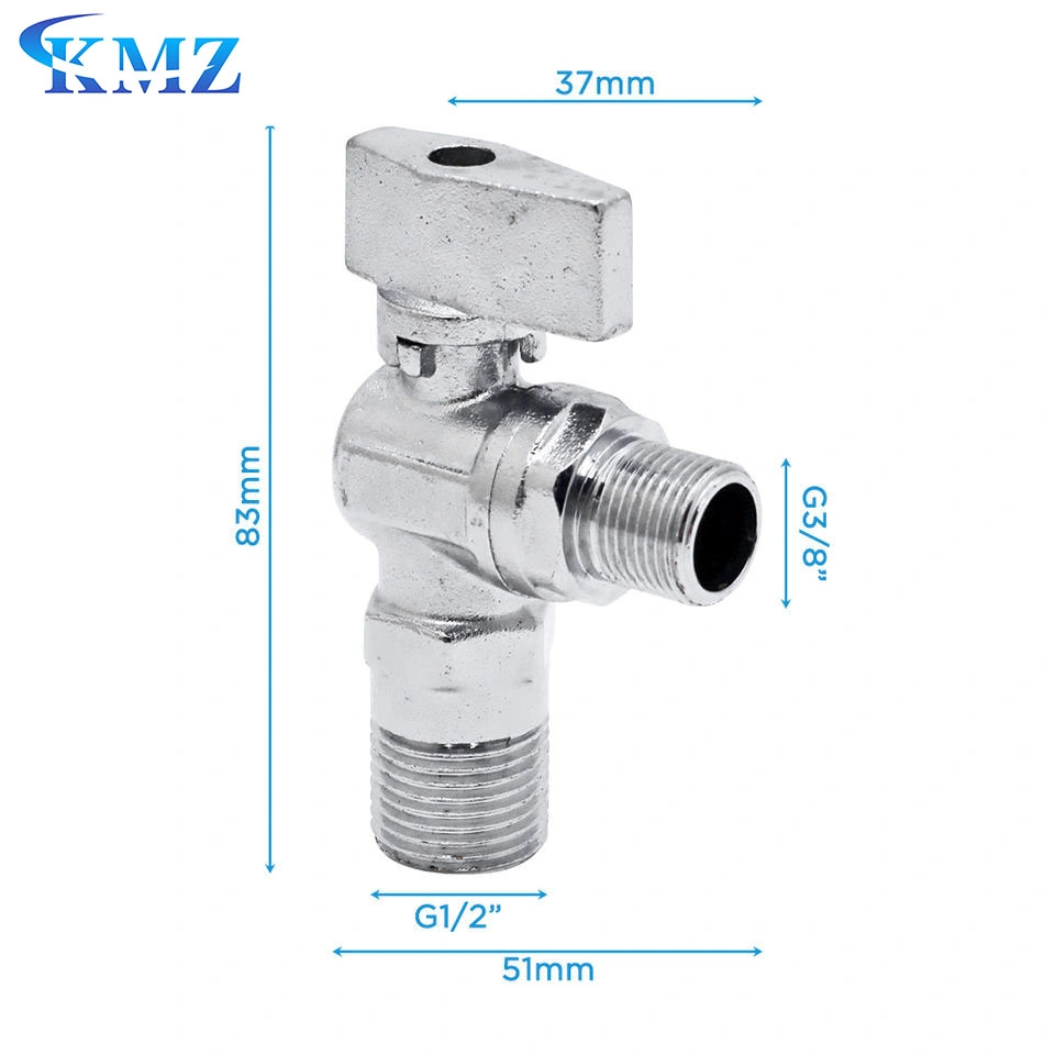 UK Market Factory Wholesale/Supplier High-Quality Flat Handle Brass 2 Way Angle Valve