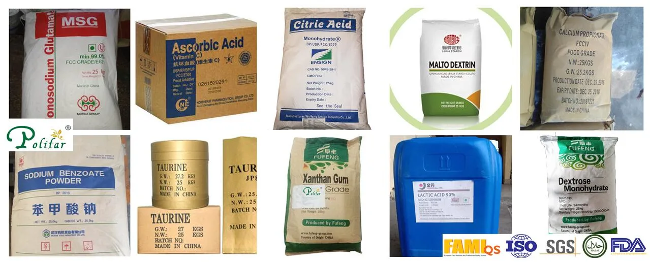 Acide citrique monohydraté de grade alimentaire/Acide citrique anhydre/Citrate de sodium en stock