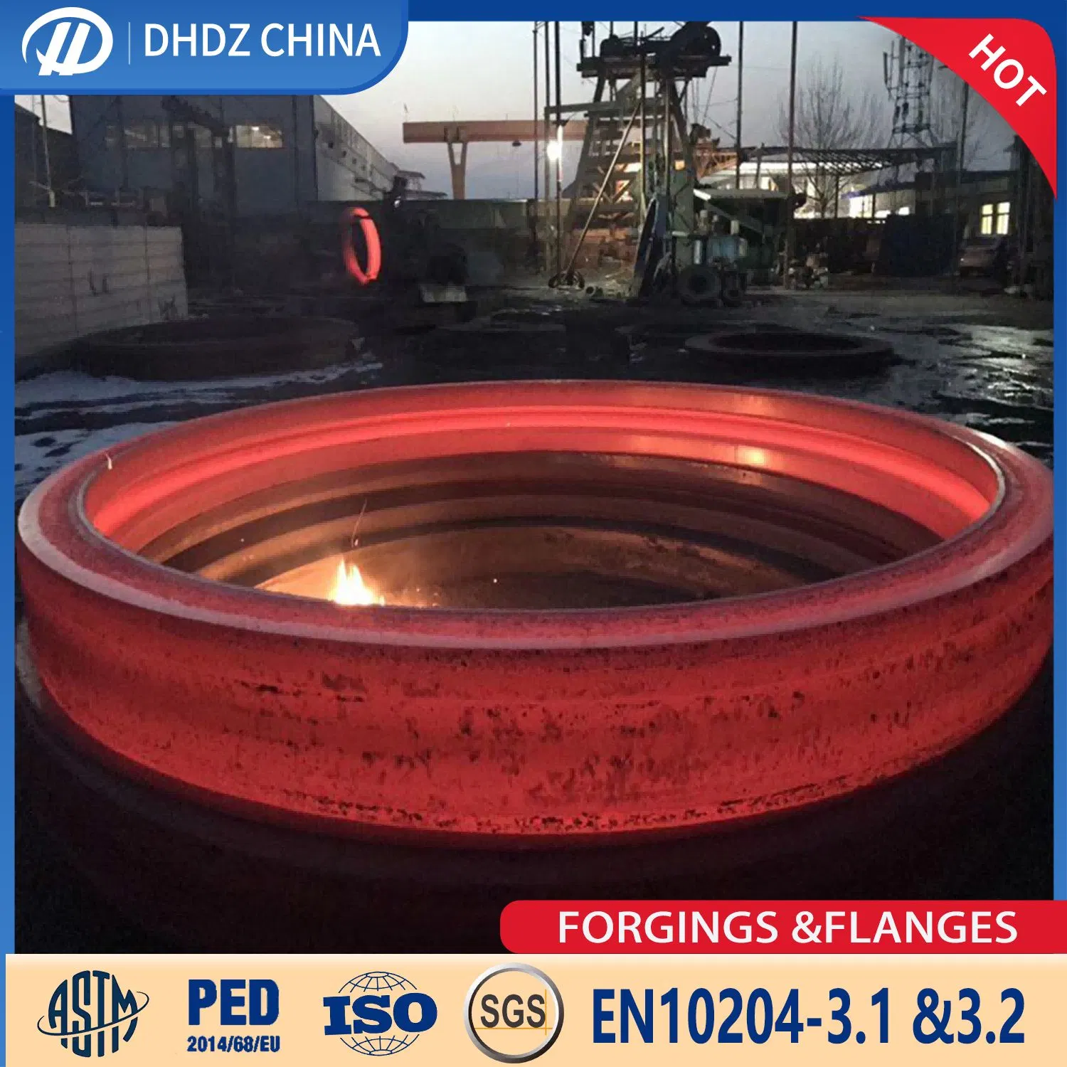 Alloy Steel ANSI 4130 75ksi Ring Forging Rings Forged