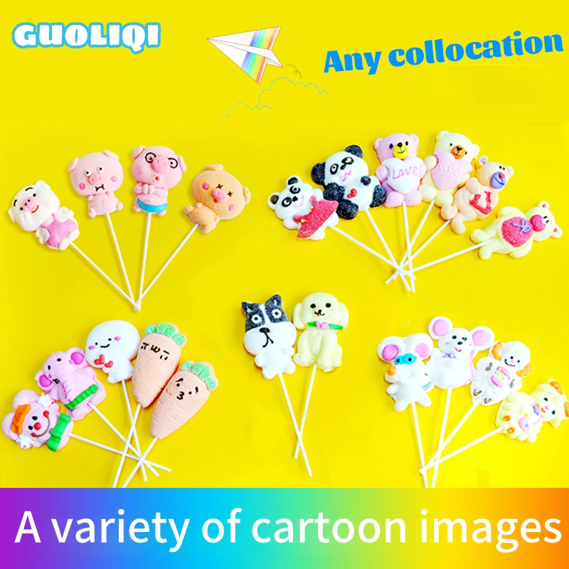 HACCP Factory Directly Sale Cartoon Marshmallow Lollipop Candy Gift for Kids