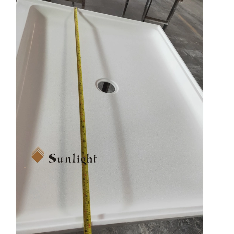 Trench Drain Cultured Marble Shower Base Stainless Steel Shower Pan/Tray 60&prime; &prime; X32&prime; &prime; X4&prime; &prime; for Us Hotel