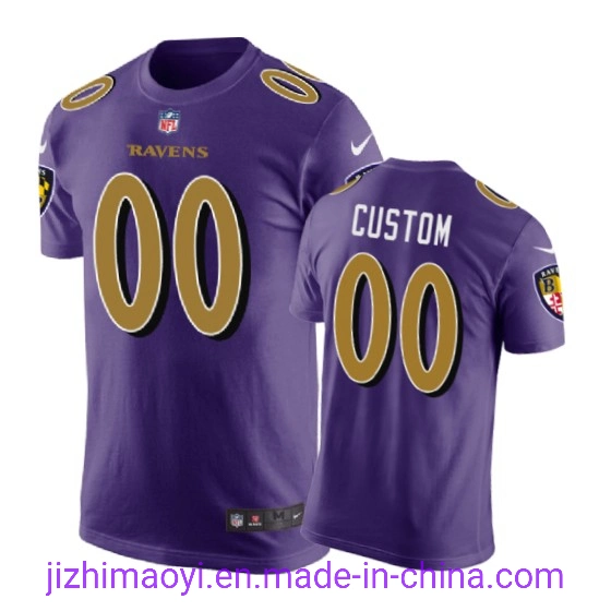 Wholesale/Supplier Custom Baltimor-E Ravens Lamar Jackson Ronnie Stanley Marlon Humphrey Justin Tucker Football Sublimation Casual Men Women Youth Kids T-Shirts