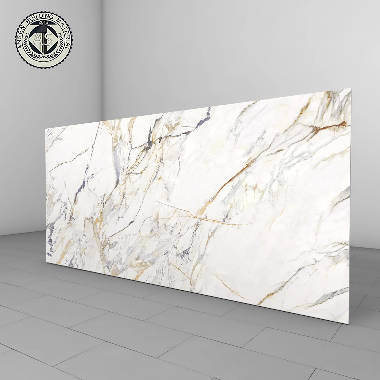 Calacatta Deluxy Large Size Porcelain Slab Calacatta Gold 3200*1600*12mm Large Sintered Stone