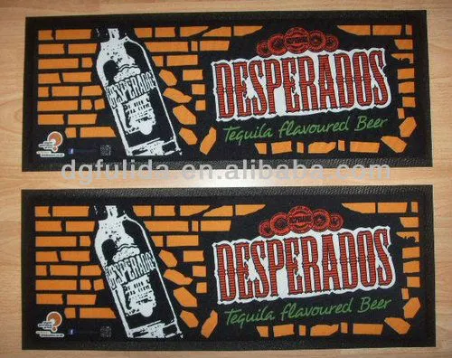 2 Lange Bar Gummi Drink Matten Desperados Nie Sehr Verwendet Nützlich