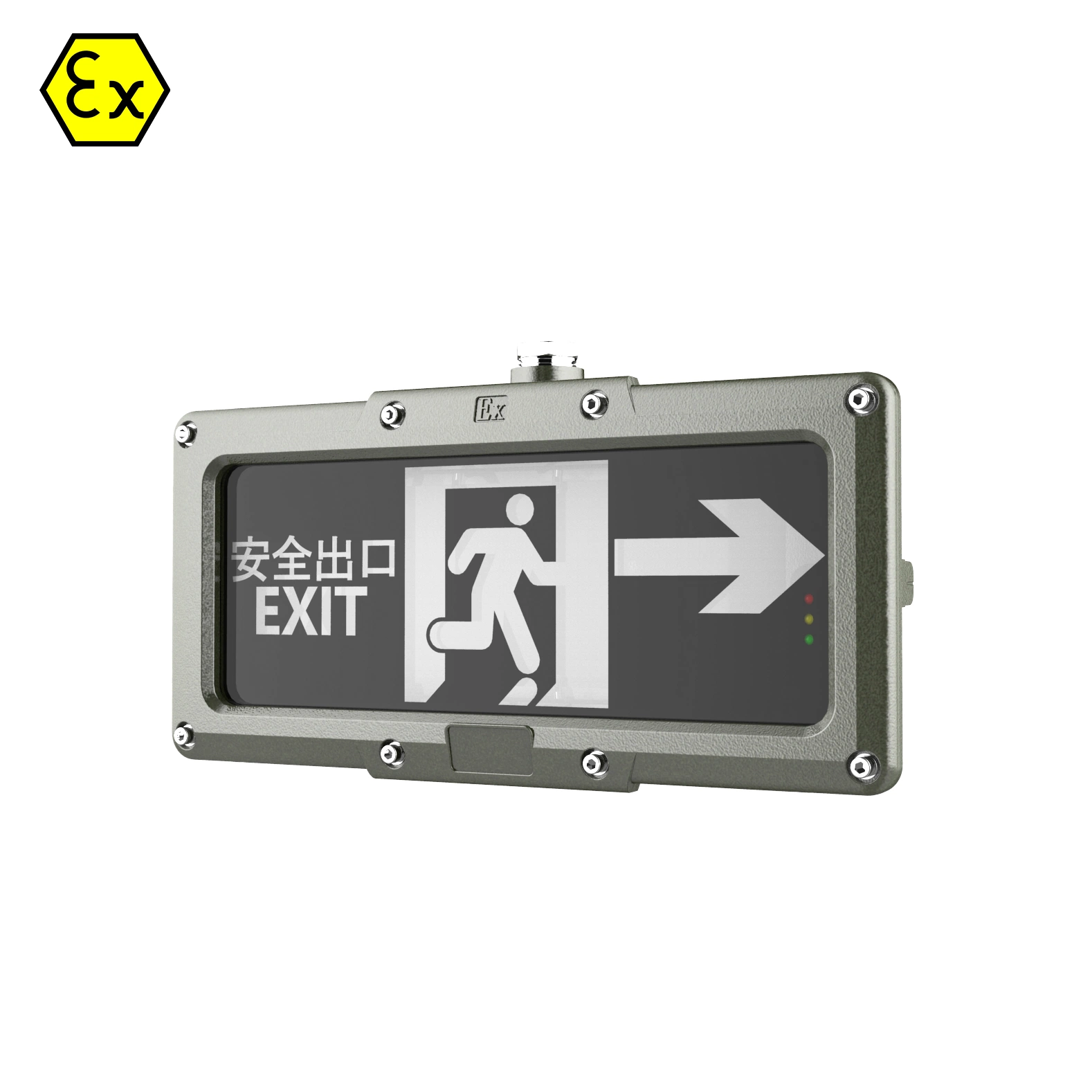 110V 220V LED Explosion Proof Emergency Light Exit Sign Lighting with Battery