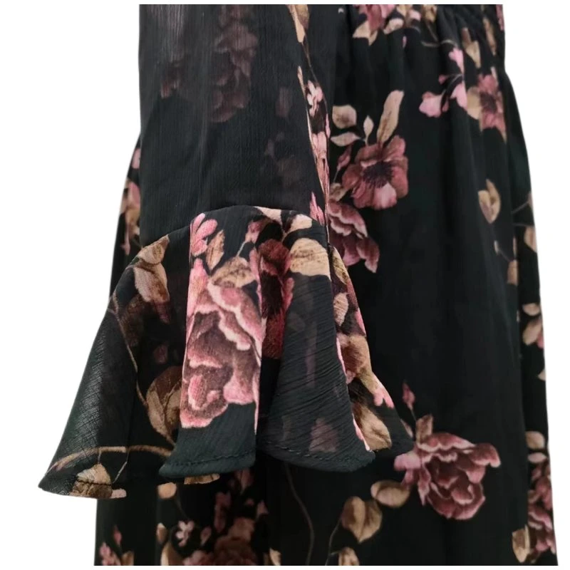 China Manufacturer Wholesale/Supplier Summer Ladies Fashion Clothing Apparel Girl Woven Chiffon Dress