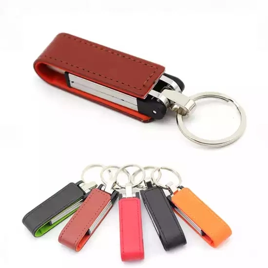 USB Flash Drive Factory Custom Creative Leather Printable Logo Car Music Storage Memory Stick 128GB Pendrive