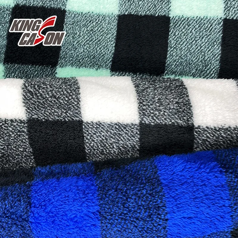 Kingcason Beliebte Designs Custom Farbe Blau Arctic Fleece Stoff für Decke Mit Kapuze