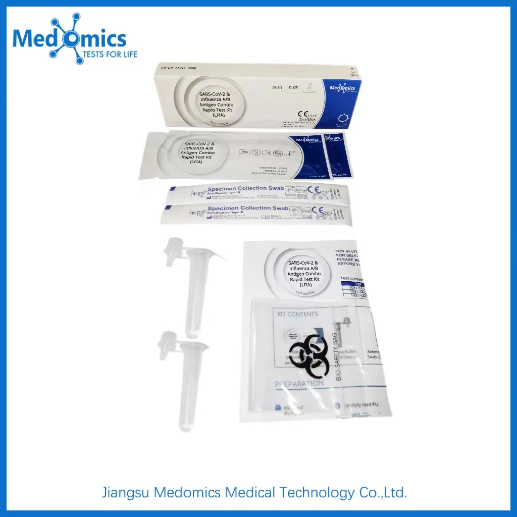 Medomics Rapid Antigen Diagnostic Test Kit for Influenza a/B & S-R-S-C-O-V-I-N-G-2 Infectious Virus