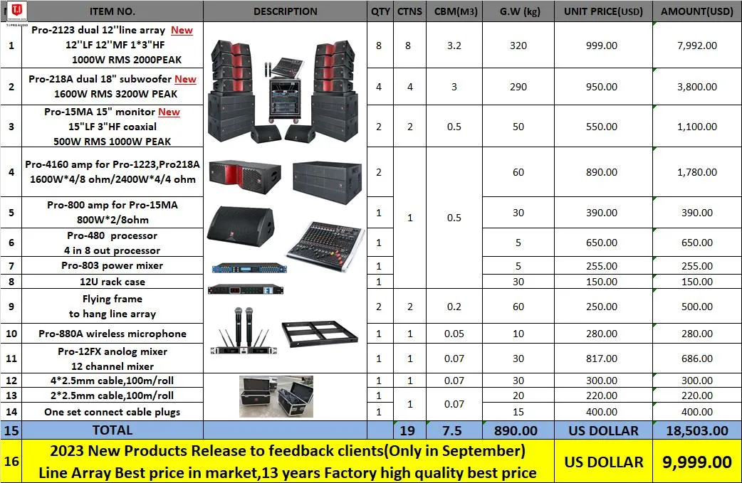 Tragbares Audiosystem Passive Line Array-Lautsprecher, 12-Zoll-Lautsprecher Für die Kirche