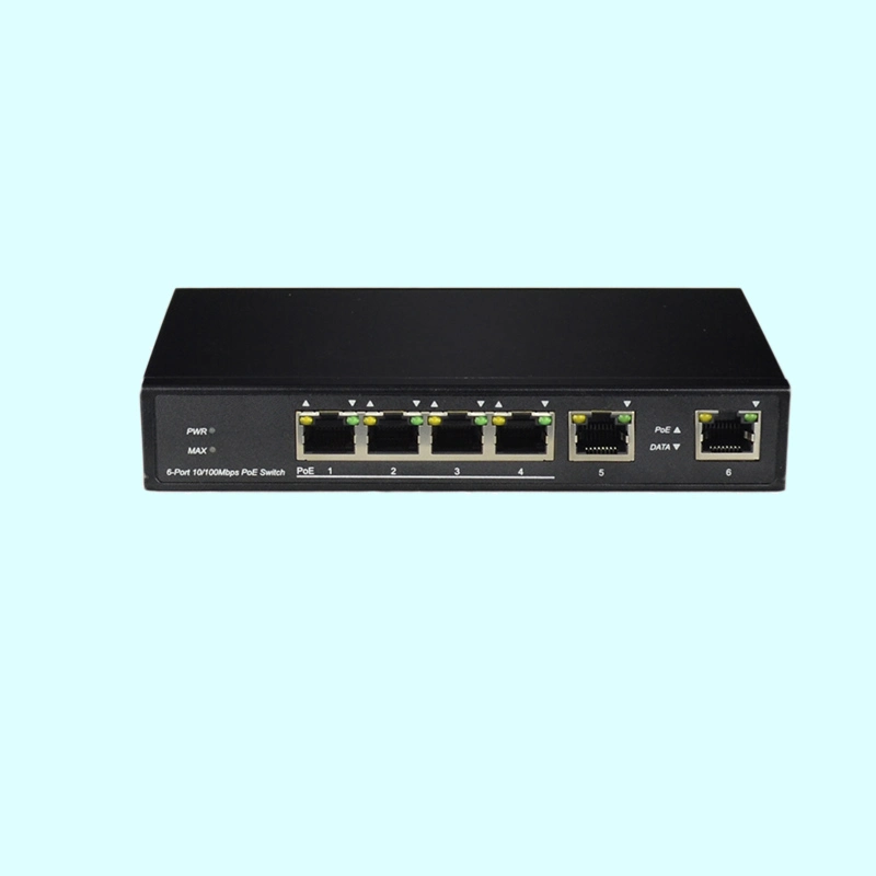 10/100Mbps 4 Port Poe Switch with 2 Uplink Port (TS0604F)