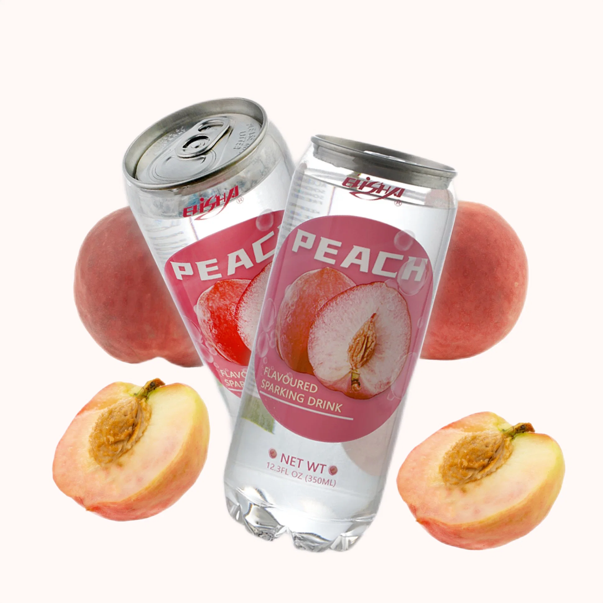 Hot Sale Soda Drink 350ml Peach Fruit Flavor Sparkling Water