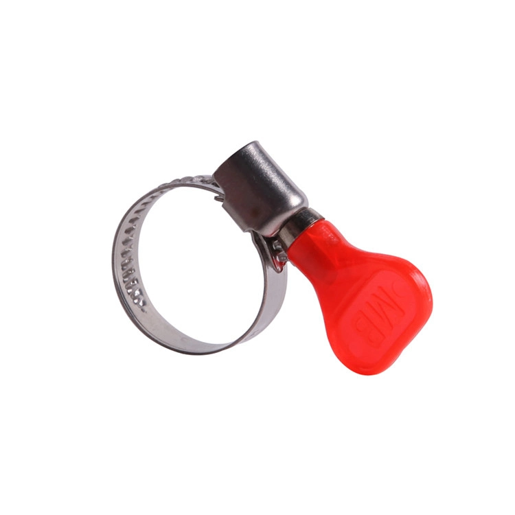 Plastic Butterfly Handle Pipe Clip Steel Hose Clamp W1 W2