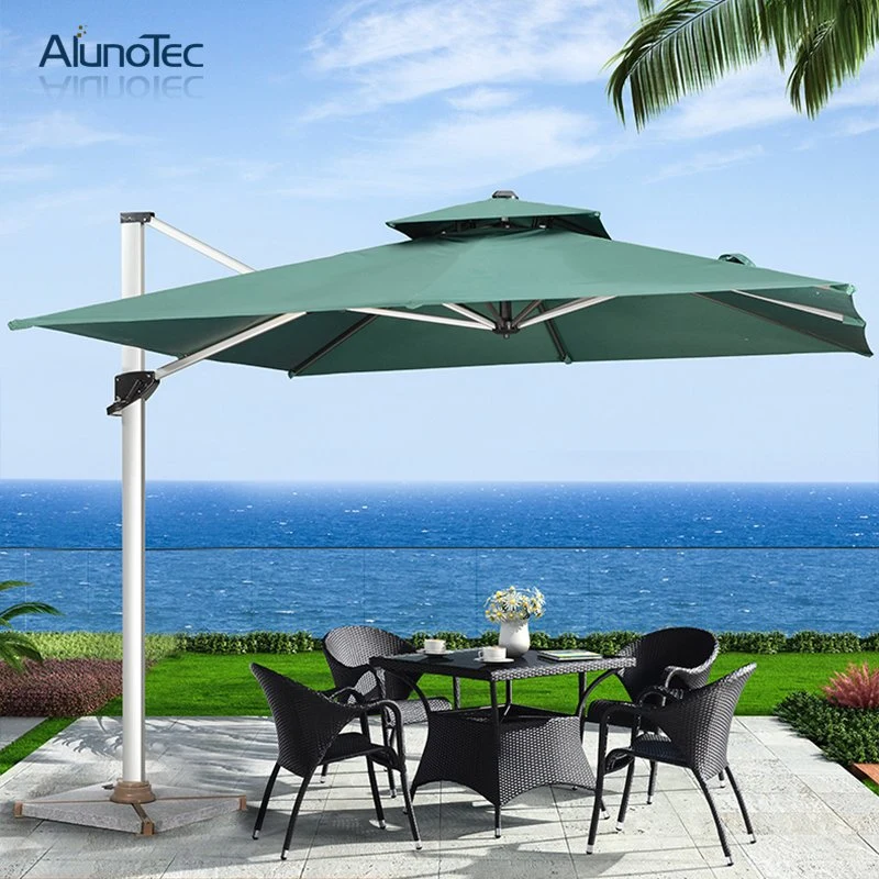 Sun Block Outdoor Umbrella Covers with Marble/Water Tank Base