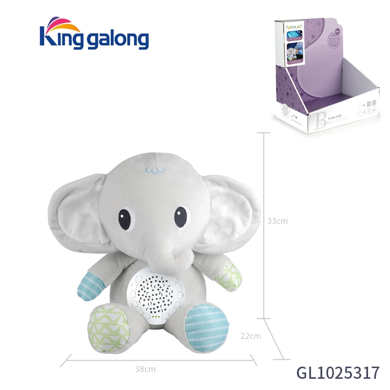 Projeção de plástico macio Elephant macio personalizada Baby Comfort Toys Atacado Com luz