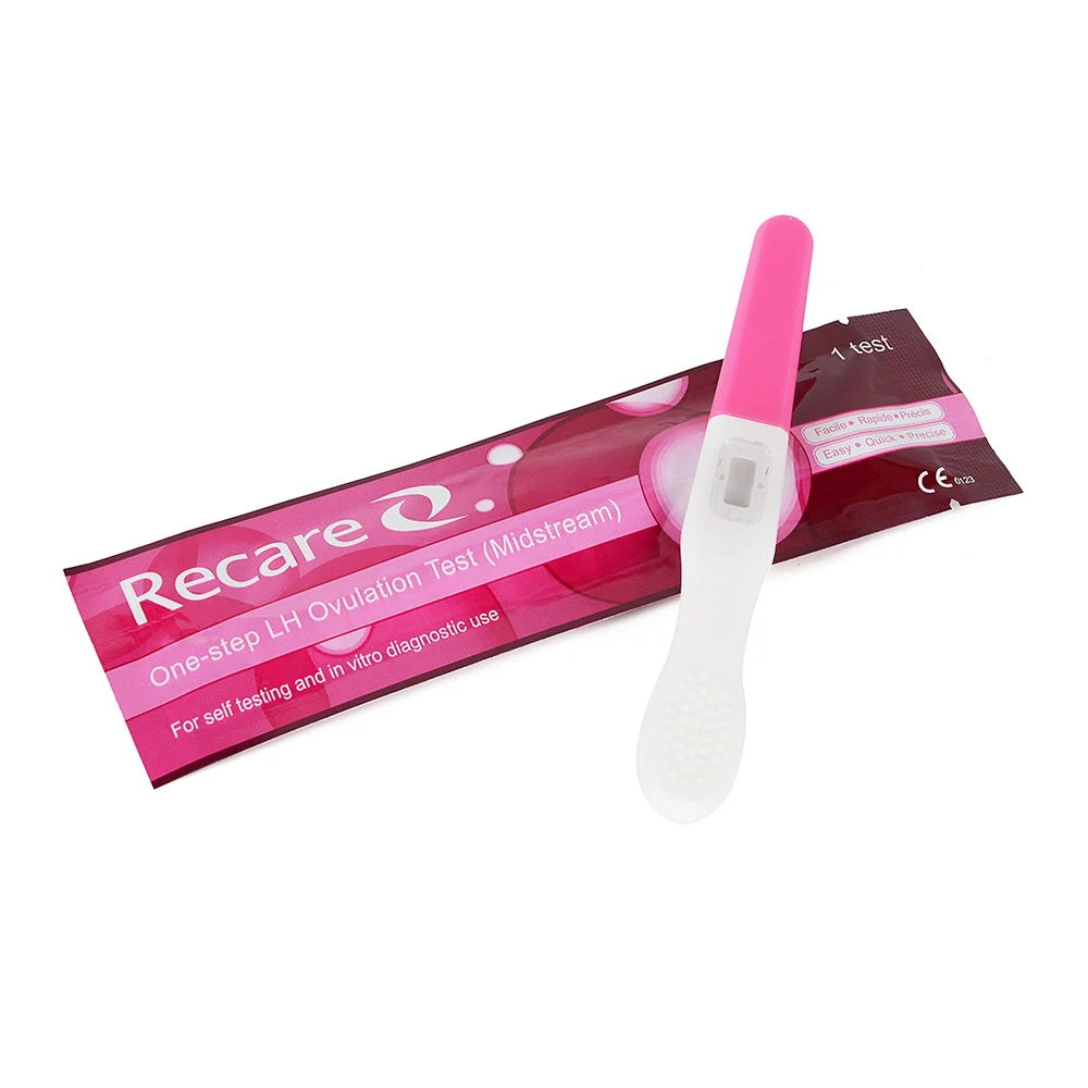 Step-by-step simple high-precision LH positive detection product pink ovulation test midstream