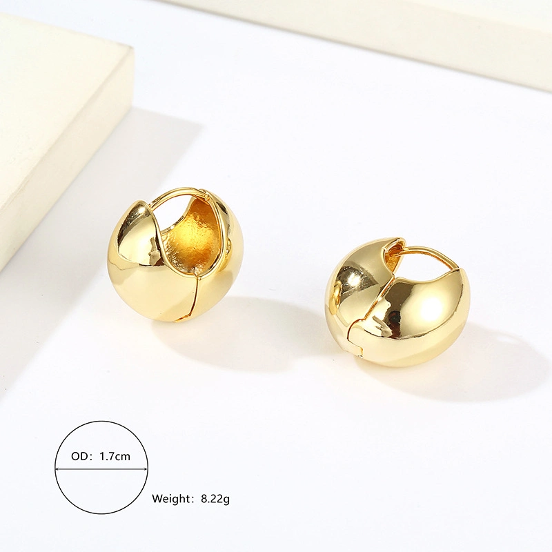 Wholesale/Supplier Custom Unique Smooth Surface Stainless Steel Gold Color Small C Shape Earrings for Women