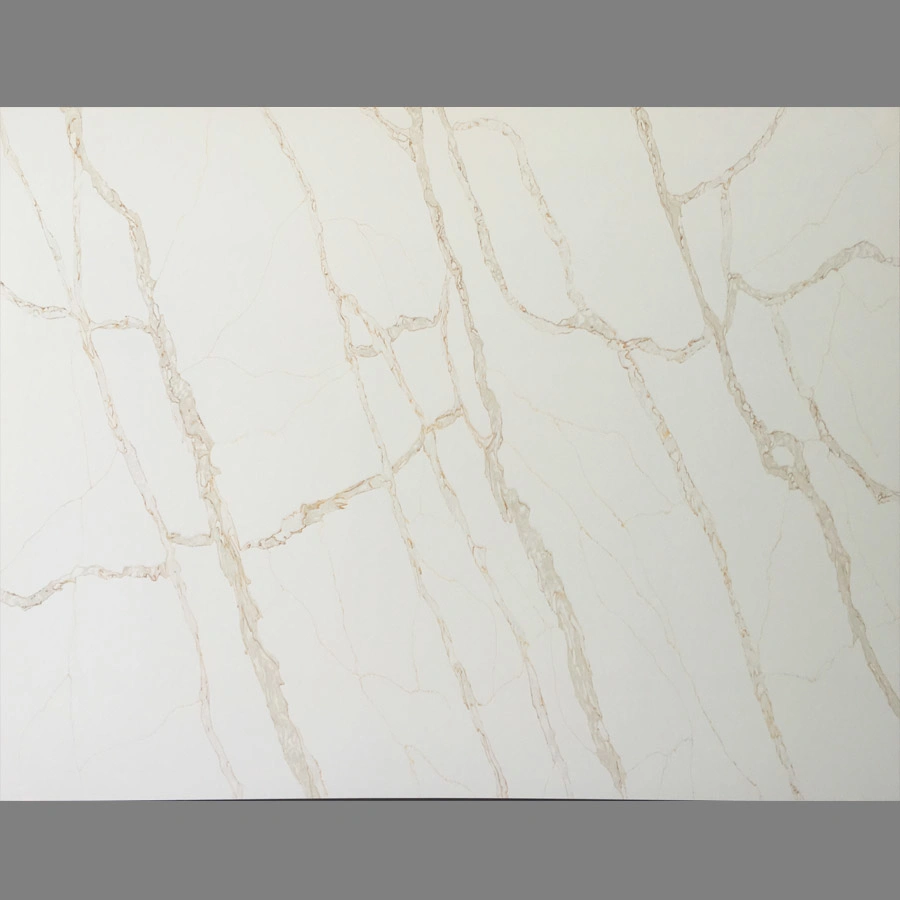 Cuarzo artificial de color blanco Calacatta losas de piedra de la encimera de cuarzo blanco/Vanitytop Dd2