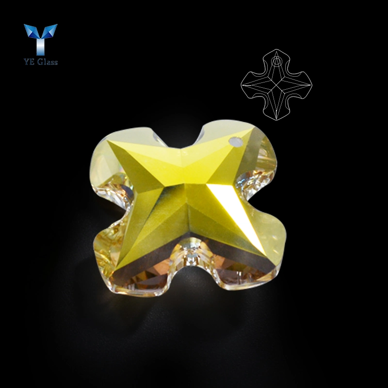 Custom High quality/High cost performance  Four-Pointed Star Crystal Pendant Trimmings