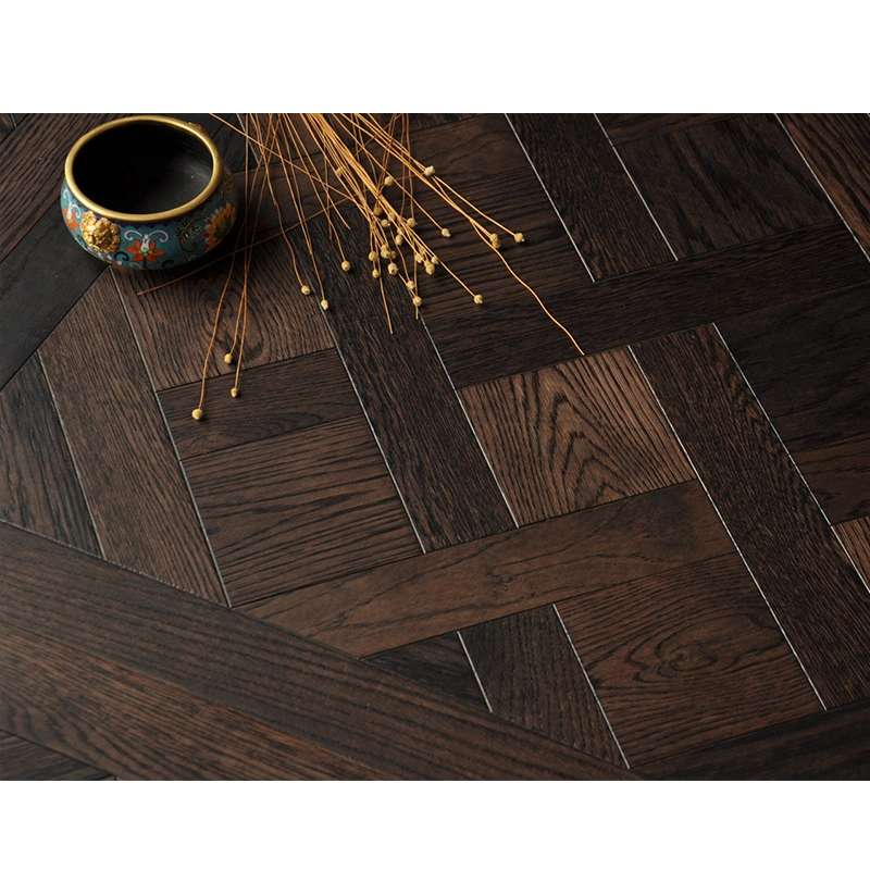 Guangzhou de madera de nogal americano de Parquet de espiga de madera de roble de Chevron Pisos de Madera Parquet de arte