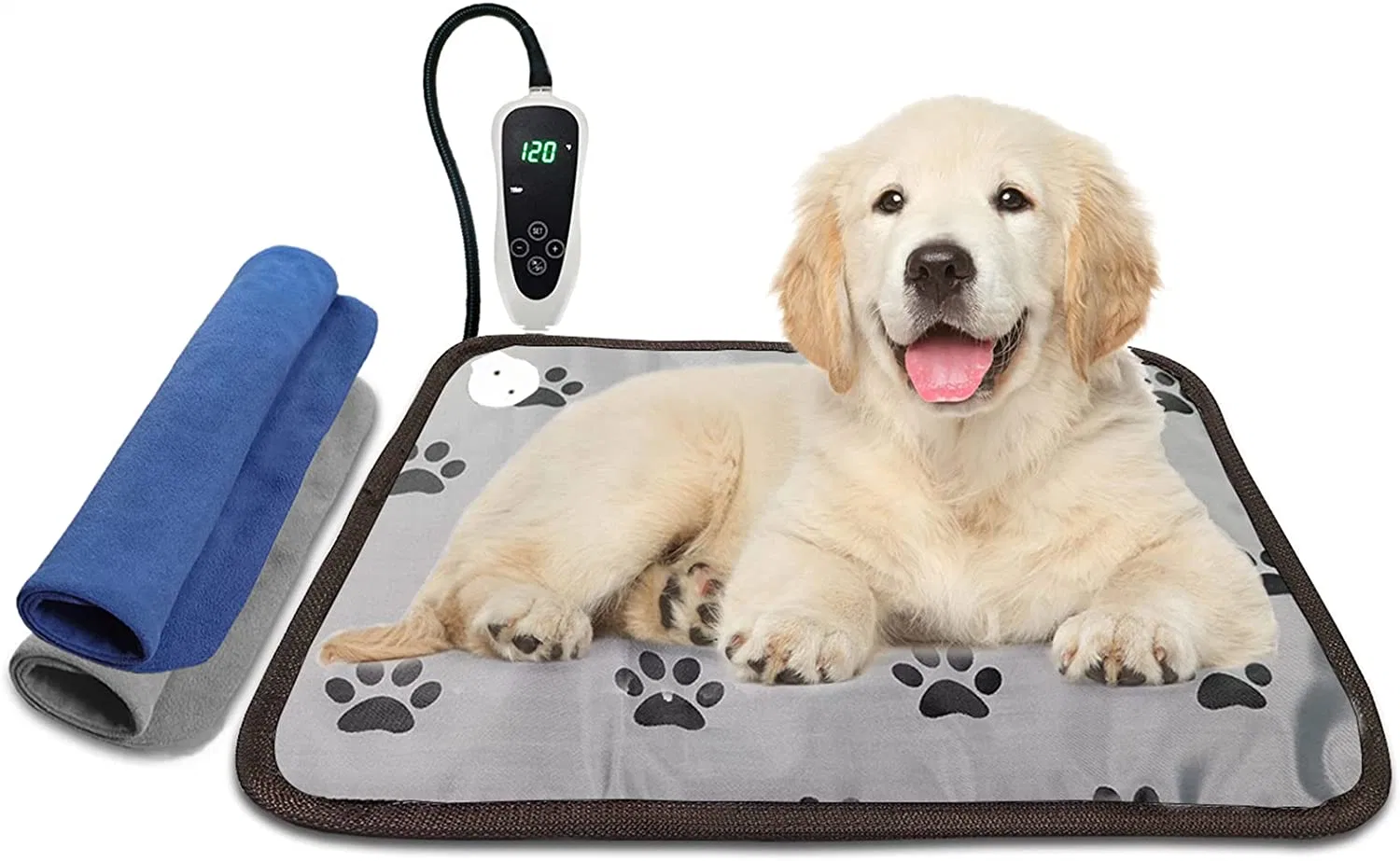 Waterproof with Smart Thermostat Switch Adjustable Dog Heating Pad