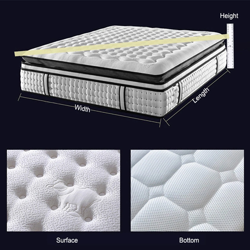 Wholesale/Supplier Customized Luxury Hilton Hotel Soft Mattress Compressed California King Double Full Single Bed Gel Memory Latex Foam Pocket Spring 10 Inch 12 Inch