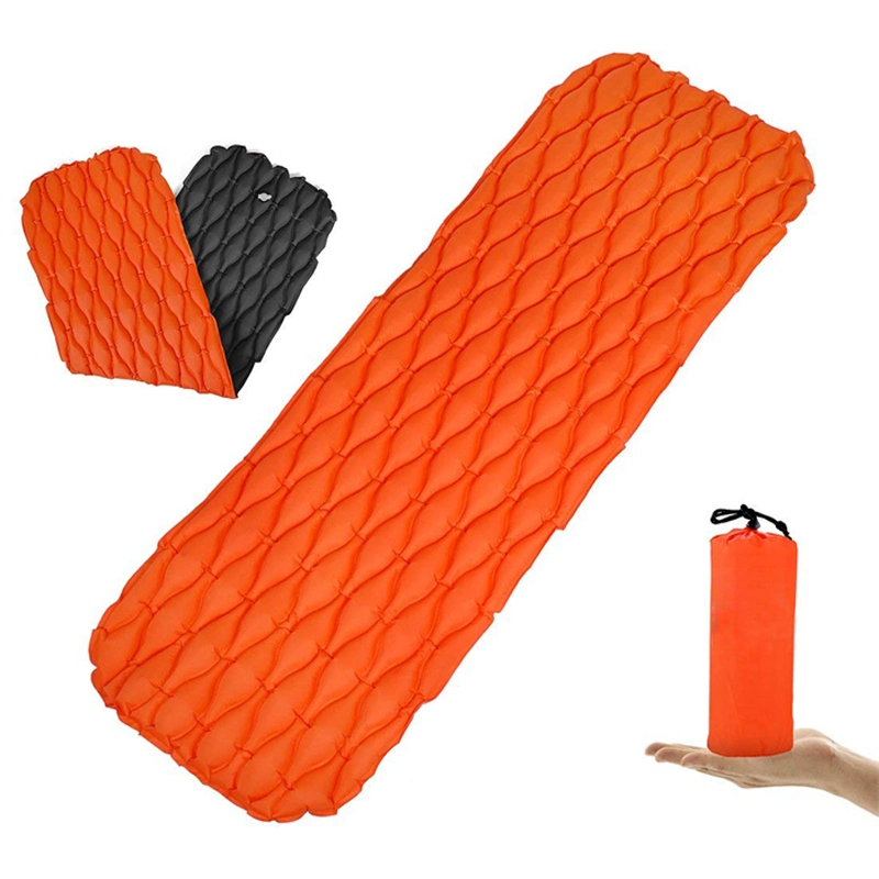 40d de TPU de nylon impermeable única ultraligero al aire libre Camping pastilla para dormir de aire, la alfombrilla de TPU Self-Inflating Colchoneta