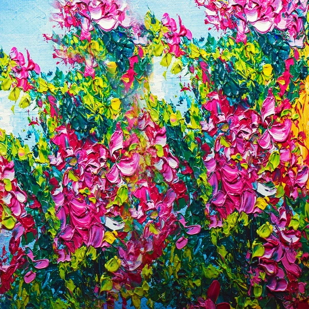 Flores Abeto hecho a mano lienzo Abstracto Pintura al óleo Marco de madera personalizado Imprimir moderno Wall Arts Casa decoración de pared Flor