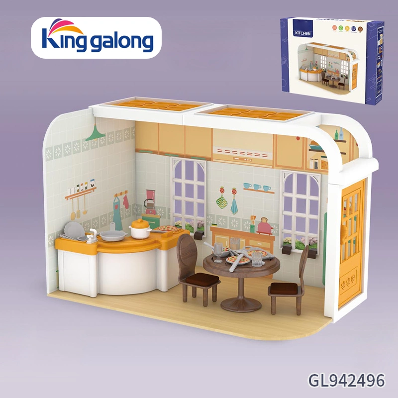 Faça uma brincadeira de fantasia na loja de padaria modelo miniatura boneca pequena DIY House Set Kid Role Agrupar brinquedos