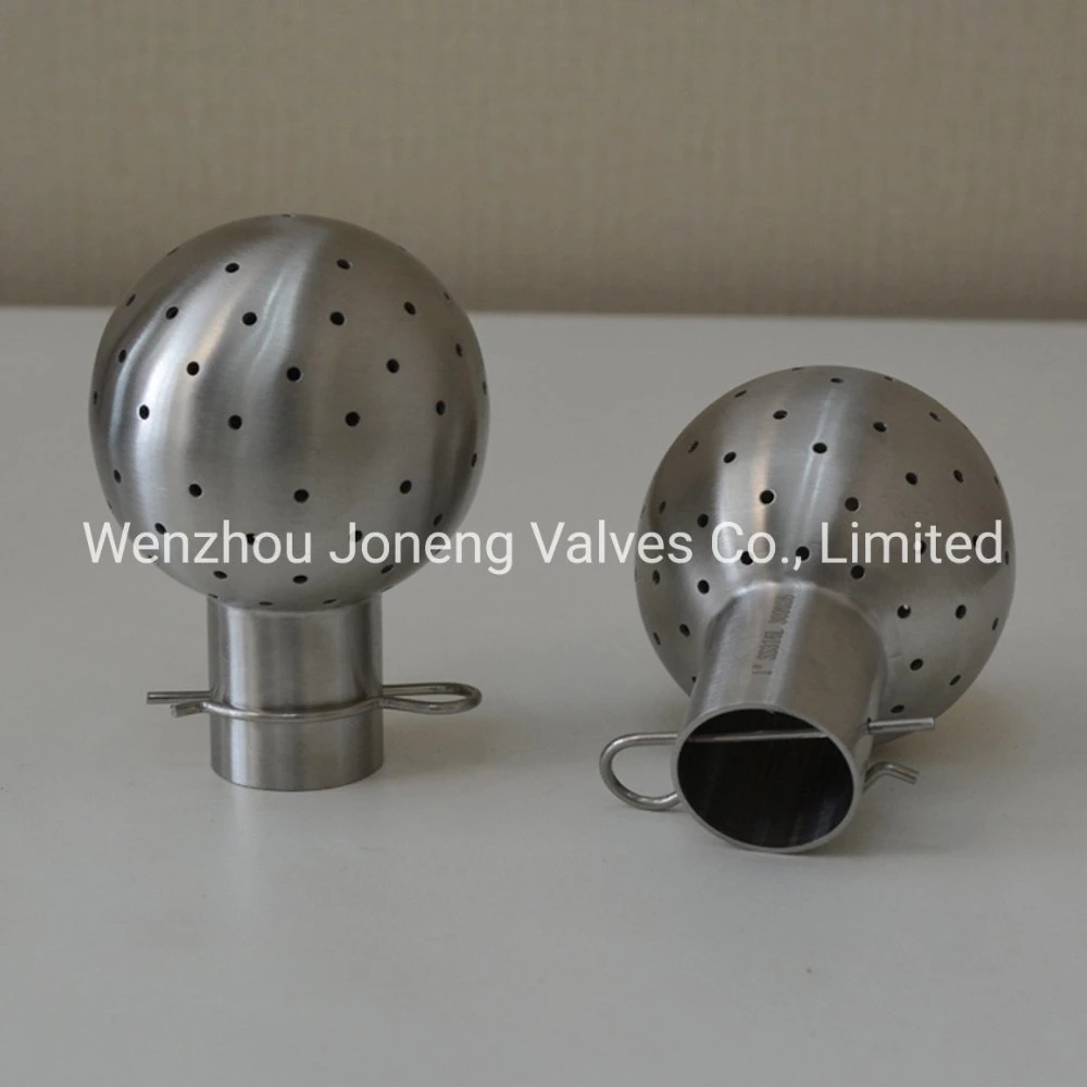 Joneng Sanitary Grade Stainless Steel Welded Pin Type Fixed Spray Cleaning Ball (JN-CB1004)