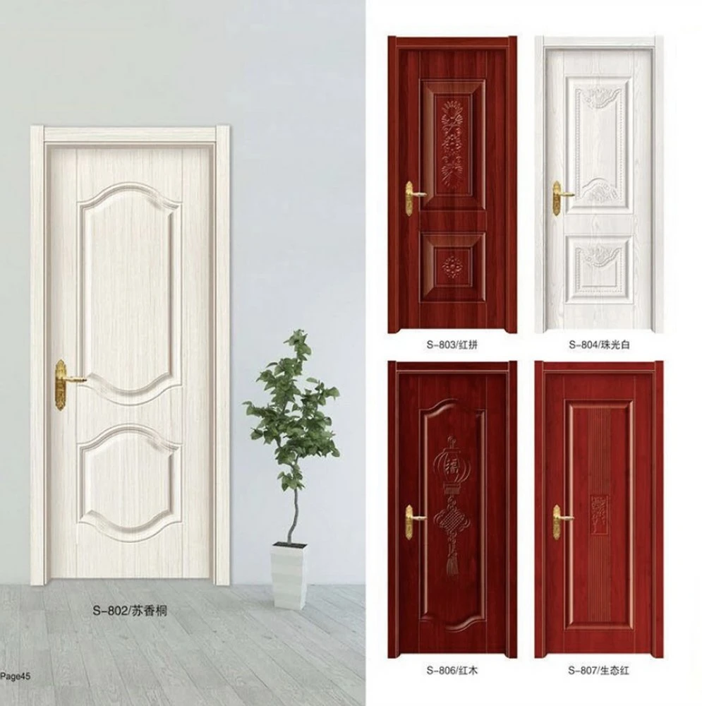 Cheap Price PVC Fold Doors for Houses Modern Frosted Glass Front Security Doors Exterior for Villa