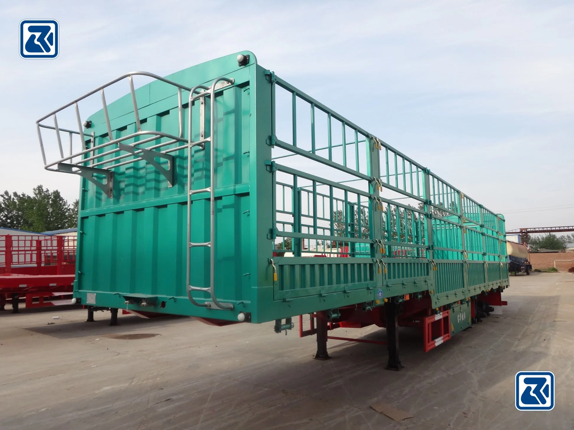 Durable Chino Tri-Axle 60 toneladas de estaca semirremolque para la venta