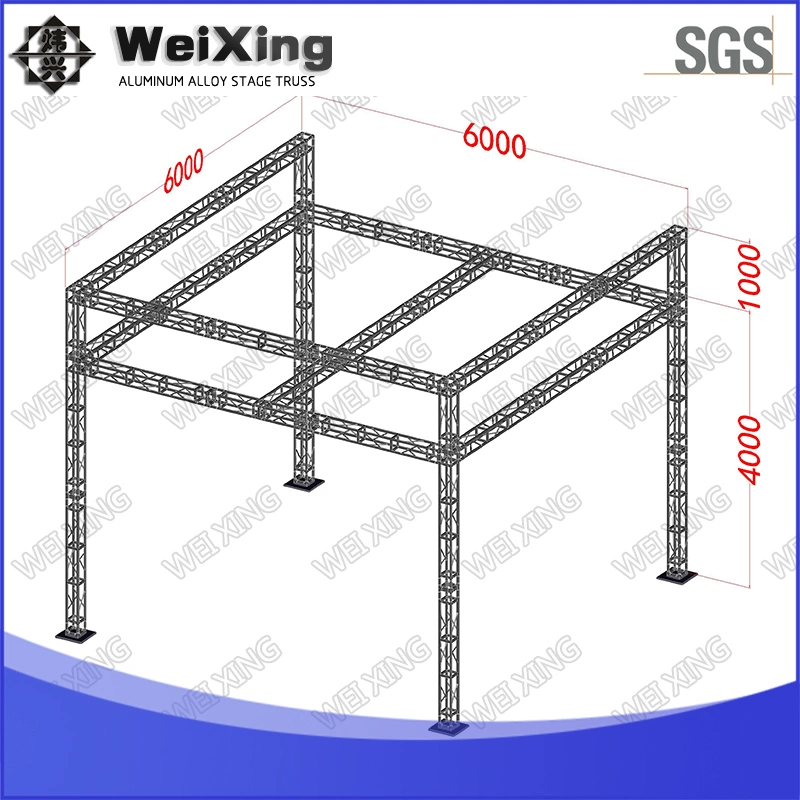 7.7X7.7X6m, 200x200mm Aluminium Truss Messe Messestand Ausstellung Outdoor Eventtruss Display Mobile Advertising Truss