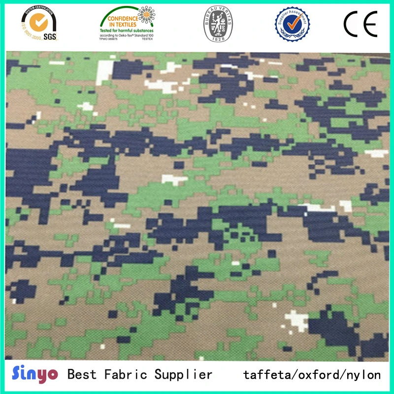 Polyester Camouflage Fabric/Military Oxford PVC Coated Waterproof for Military Tent