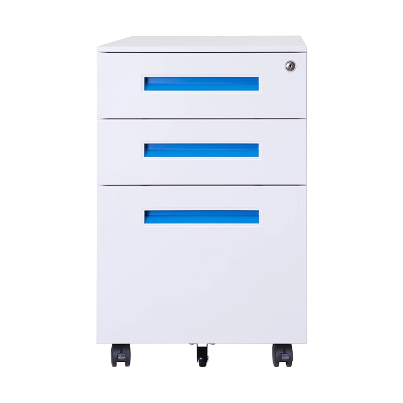 High Quality Office Furniture Metal 3 Drawer Filing Cabinet Mobile Pedestal