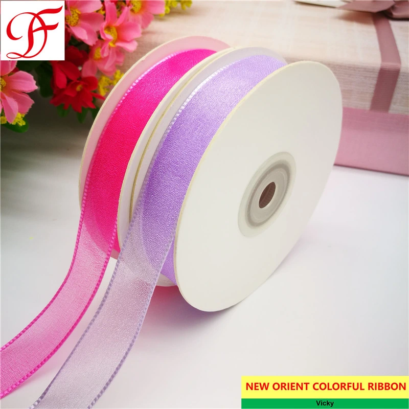 Spark Sheer Organza Ribbon Grosgrain Satin Double/Single Face Ribbon Hemp Taffeta Ribbon Metallic Ribbon From Size 3mm~75mm with Nylon Material