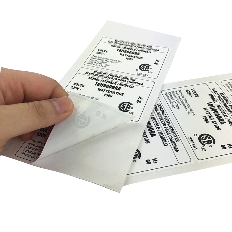 Custom Packaging Products Printing PVC Vinyl Pet OEM/ODM Waterproof Industrial Label Sticker