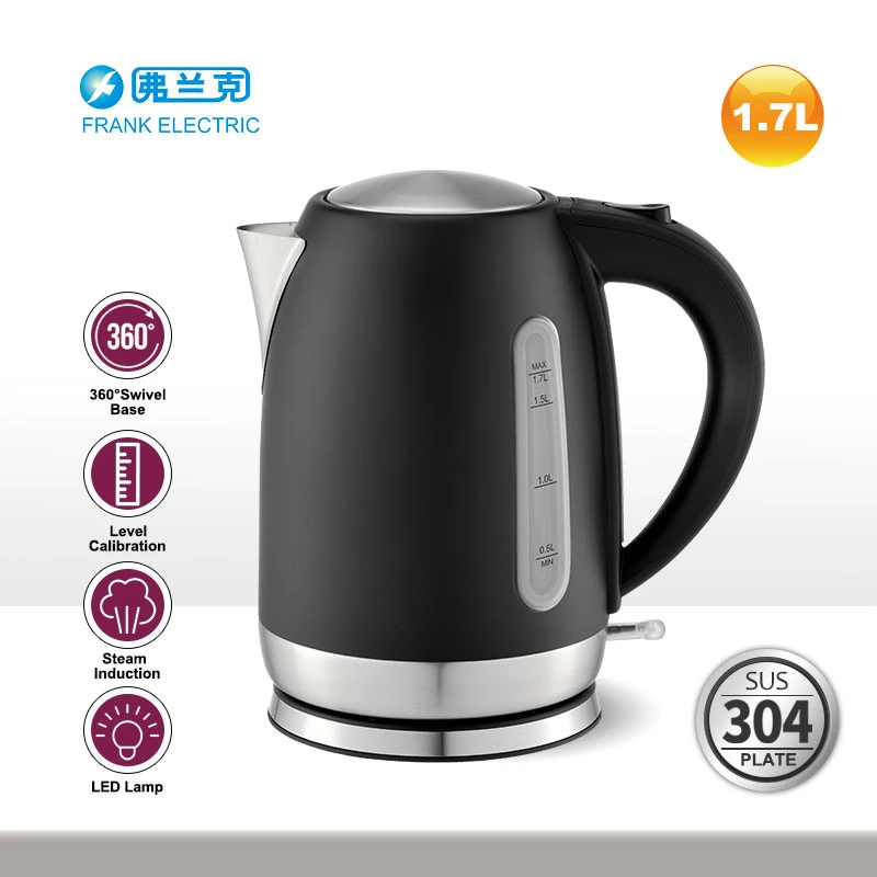 1.7L 304SUS Brush Stainless Steel Electric Water Kettle