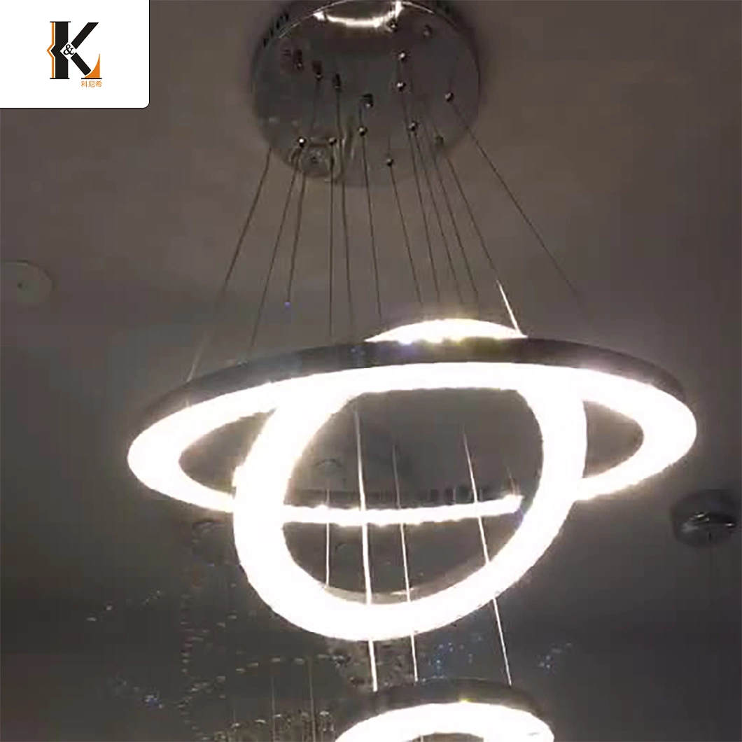 Lámpara de araña de China muestra de aluminio libre nueva llegada de aluminio de estilo moderno hotel de lujo interior Salón LED lámpara de araña de luces colgantes de aluminio