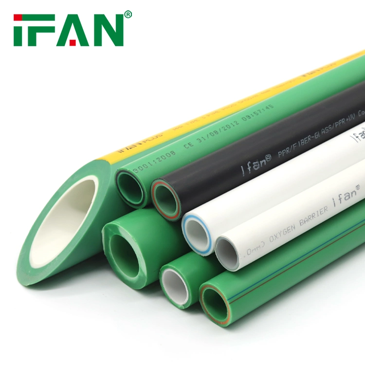 IFAN Hochwertige 20-110mm Wasserversorgung PVC Pex HDPE PPR Rohre Grün Weiß Grau PPR Kunststoffrohr