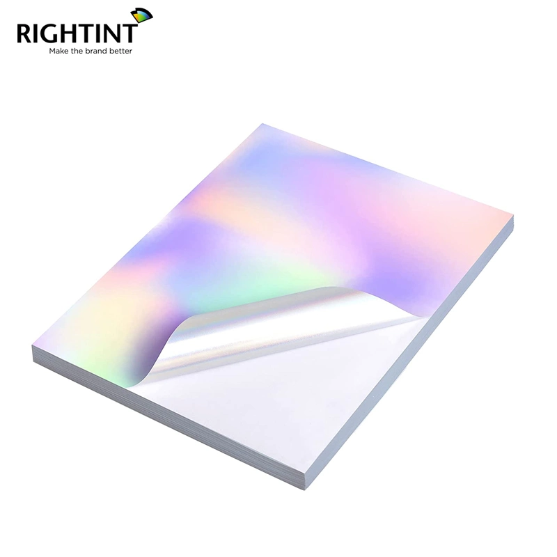 Printable Holographic Sticker Paper A4 210 X 297mm Waterproof Adhesive Inkjet Vinyl for Inkjet Printers