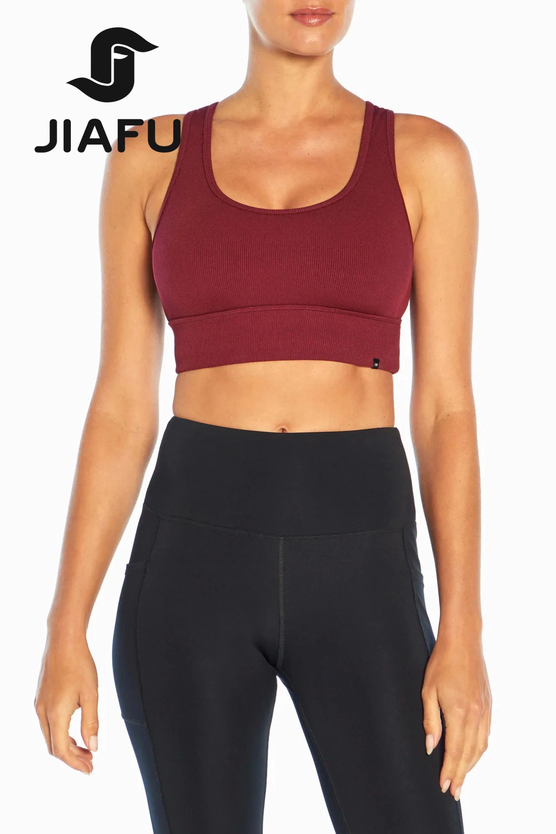 Customized Logo Sports Wear Women Quick Dry Breathable Yoga Top Gym Bra